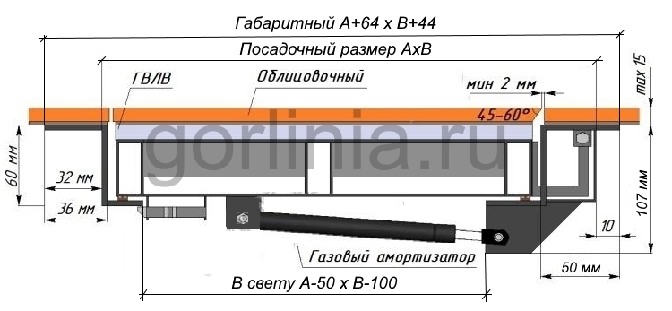 Люк напольный утепленный Булат схема с размерами и привязками